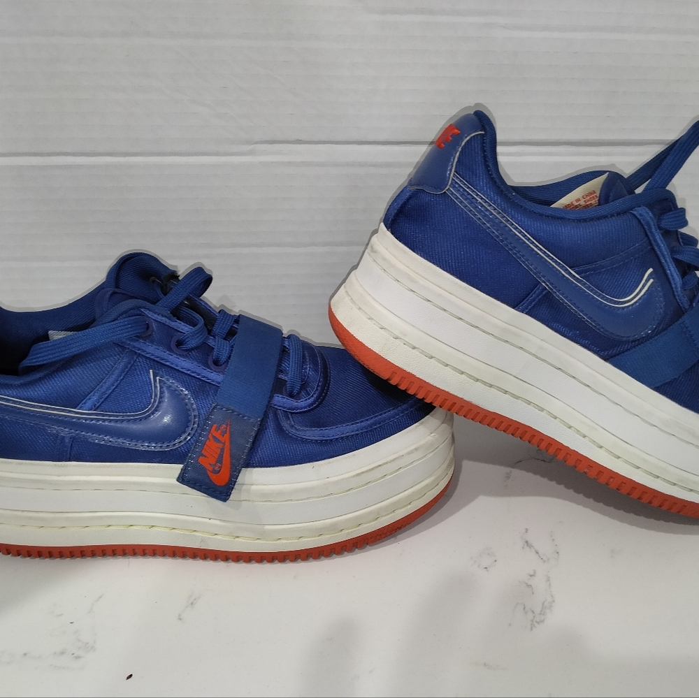 Nike Vandal 2K Women's Size 8 White Gym Blue Platform Sneaker AO2868-400